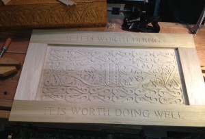 Frame and panel for the lid. The frame is just laid on top of the panel, just to show how it would look.